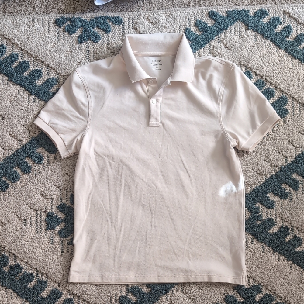 J. Crew Men's Cream Polo Shirt